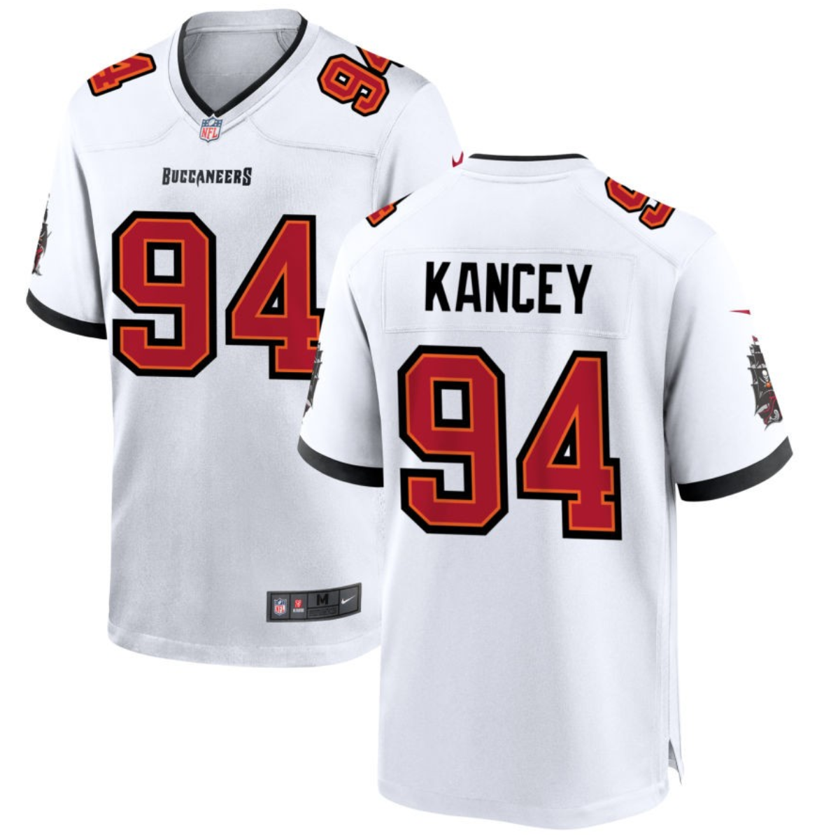 Tampa Bay Buccaneers #94 Calijah Kancey White 2023 Draft Stitched Game Jersey